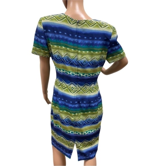 MAGGY London Dress - Blue Green Pattern - Women's - Size 8 - Picture 2 of 7